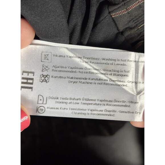 Nocturne Striped Padded Jacket Pinstripe Black Stripe Size Medium Bomber - Picture 6 of 10